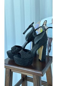 Resim Letafia Aura Taş Detaylı Platform Ayakkabı 