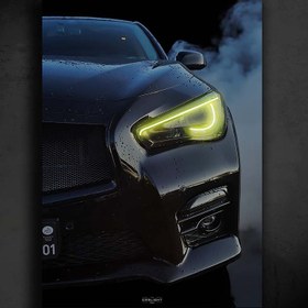 Resim Infinity Q50 Poster Araba Poster (Neon) 