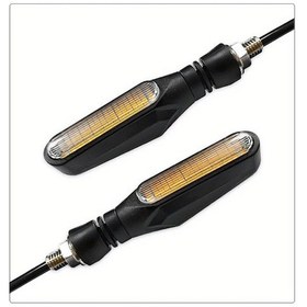 Resim Honeybeeshop 2 Adet Sarı Led Motosiklet Aksesuar Işıkları Gündüz Sürüş Ve Fren Işığı Dönüş Sinyali Ampulü 