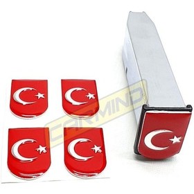 Resim Türk Bayrağı Şarjör Sticker 4 Adet 