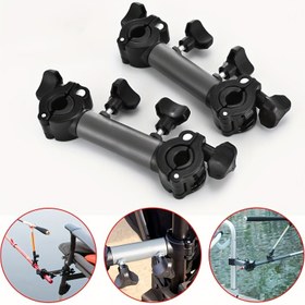 Resim Şemsiye Tutuculu & Olta Klipsli Çok Yönlü Kamp Sandalyesi - Dayanıklı Alüminyum Alaşım & ABS, 360° Dönebilen, Avcılık & Balıkçılık Ekipmanları için Sağlam Destek 