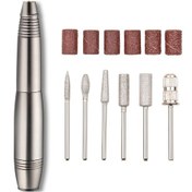 Resim Yifomall Ev & Kuaför Kullanımı İçin 20000 Rpm Profesyonel Tırnak Freze Makinesi, 6 Uçlu Taşınabilir Tırnak Bakım Seti 