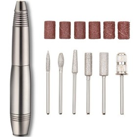 Resim Yifomall Ev & Kuaför Kullanımı İçin 20000 Rpm Profesyonel Tırnak Freze Makinesi, 6 Uçlu Taşınabilir Tırnak Bakım Seti 