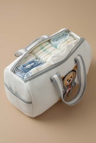 Resim Kapşonlu Ayıcık Anne Bebek Bakım Çantası 