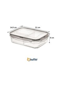 Resim Büro Ev Ofis Mutfağı İçin 3bölme 1lt Kilitli Kapaklı Erzak Saklama Kabı Diğer 