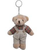 Resim Neşeli Oyuncak Peluş Ayıcık Anahtarlık Ve Çanta Süsü, Doğum Günü Hediyesi (12 CM BOY) 