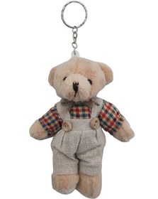 Resim Neşeli Oyuncak Peluş Ayıcık Anahtarlık Ve Çanta Süsü, Doğum Günü Hediyesi (12 CM BOY) 