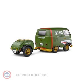 Resim 1:18 Solido 2023 Volkswagen Kool Kombi Army Fighter 2023 olive with decor 