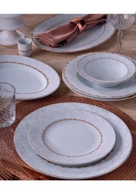 Resim Güral Porselen 54 Parça 12 Kişilik Porselen Yemek Takımı Yt9305708 Çok Renkli 