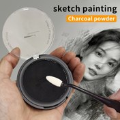 Resim Ultra İnce Kömür Tozu Çizim - Kömür Tozu Hızlı Yayılma Tozu, Sanat Stüdyosu Kömür Tozu, Özel Model Tozu, Su Çözünebilir Grafit Kömür Tozu Kutusu, Hafif Çok Fonksiyonlu Sanat Malzemeleri, Karışık Çubuk ve Sünger Dahil, Pürüzsüz Gölge ve Vurgular Sağlamak 