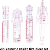 Resim Kadın giyim tasarımı insan vücudu moda dinamik diyagram cetvel el boyaması model etkisi diyagram şablonu 