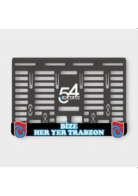 Resim Bize Her Yer Trabzon 3d Kabartmalı Pleksi Motor Plakalığı -1 
