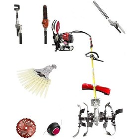 Resim Royal Dafu DFA-50250 Turbo Motorlu Sırt Tırpan Çim Biçme Makinesi Seti 