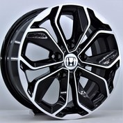 Resim R1 Wheels 15 inç 4*100 ET35 Siyah Jant Takımı (J-1487) 