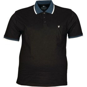 Resim FaLa Jeans Büyük Beden Poloyk Lakos Tişört 76115 Siyah 
