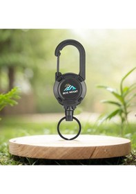 Resim Qingmipy Siyah Dışarıda Kullanıma Uygun Çok Amaçlı Taktik Bırak, Genişletilebilir Güvenli Kablo Ve Dayanıklı Abs Malzeme İle Kamp Ve Doğa Etkinlikleri İçin 