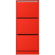 Resim Adore Mobilya Flat Duo 3 Katlı Ayakkabılık Dolabı - Kırmızı 