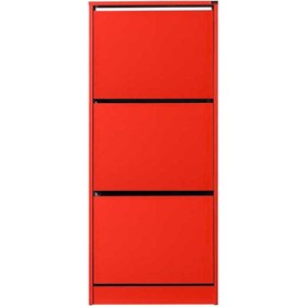 Resim Adore Mobilya Flat Duo 3 Katlı Ayakkabılık Dolabı - Kırmızı 