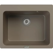 Resim POLEX Cristalüx Granit Evye P-N60 Toprak Tezgah Altı Ve Tezgah Üstü Kare Mutfak Evyesi 61,5x51,8cm 