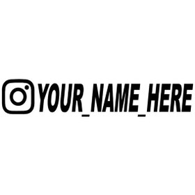 Resim Instagram Facebook Için Kullanıcı Adı Özel Kişiselleştirilmiş Instagram Vinil Etiket Black Long 50cm 1 Piece Set 