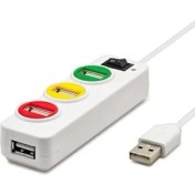 Resim Hadron HR140 USB 2.0 Hub 4 Port Ledli USB Çoklayıcı 