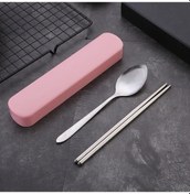 Resim Cordial Pembe-2 Adet Seyahat Yemek Takımı: Paslanmaz Çelik Kampçı Çatal Kaşık Bıçak Pembe-2 Adet 