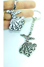 Resim cuaderno Metal Semazen Anahtarlık/araba Dikiz Ayna Süsü Hediyelik Aksesuar Seti 