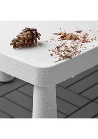 Resim Çocuk Oyun Masası,dikdörtgen Beyaz Renk Meridyendukkan 77x55 Cm İç-dış Mekan Kullanımı Çocuk Masası Beyaz 