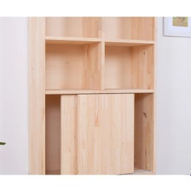 Resim Lib Çam Ağacı Kayar Kapaklı Kitaplık Ünitesi Çam Ağacı 