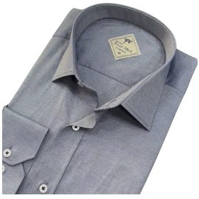 Resim Linen Keten Klasik %100 Cotton Uzun Kollu Terletmeyen Tek Cepli Kapaklı Gri Gömlek Regular Kalıp -10244 Gri 
