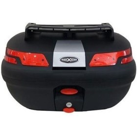 Resim Maxem Sl45 Bagajlı Motosiklet Arka Çanta Siyah 
