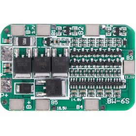 Resim 18650 Lityum Pil Modülü için 6S 15A 24V PCB BMS Şarj Koruma Kartı DIY Kiti 