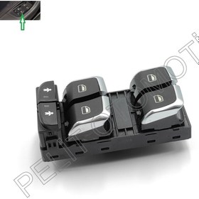Resim PELİTOTOMOTİV Audi Q3 (2012-2018) Sol Dörtlü Cam Açma Düğmesi 4g0959851 