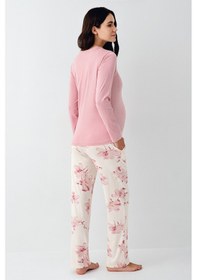 Resim Pierre Cardin Piere Cardin 9059 Hamile Lohusa Pijama Takım Gülkurusu V1 