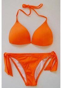 Resim Beria Kadın Üçgen Yarım Dolgulu Turuncu Bikini Takımı 