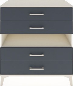 Resim Hyperion Şifonyer Tek Raflı 4 Çekmeceli 88x44x96 Aytaşı-antrasit Aytası 