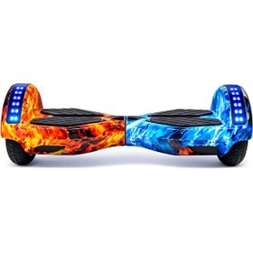 Resim Citymate Smart Balance Elektrikli Kaykay Hoverboard 8.5" Akıllı Dengeli Ledli Bluetooth Hoparlörlü Alevli 