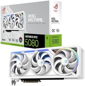 Resim ASUS ROG-ASTRAL-RTX5080-O16G-WHITE-NVIDIA-GEFORCE-RTX 5080-16GB GDDR7-256bit-OC-2xHDMI-3xDP-RGB-DLSS4 EKRAN KARTI 