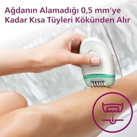 Resim Philips BRE245/05 Satinelle Essential Kablolu Kompakt Epilatör, Yeşil 