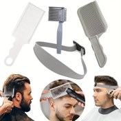 Resim 4 adet Profesyonel Saç Kesme Araçları Seti - Dayanıklı ABS Plastik, Makaslı Karışık Saç Tarakları, Kıvrılmış Silikon Saç Bandları ve DIY Ev Stilinde Kullanım, Salon Kullanımı ve Stil Aksesuarları için Düz ve Dokulu Taraklar 