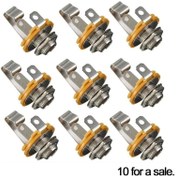 Resim 10 Adet Elektrik Gitar Giriş Jakı Tüm Elektrik Gitar ve Bas Gitarlar İçin 1/4"" (6,35 mm) Mono Jak Soket Somun ve Pul 