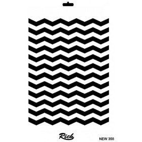 Resim Belle Fusion Mey Ithalat® Rich New Seri N-358 Stencil 35X25 cm 