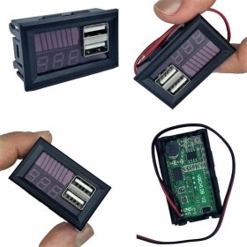 Resim Electroon Dc 12VOLT Dijital Voltmetre 2xusb Çıkışlı Akü Göstergeli 