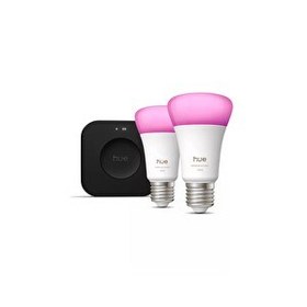 Resim Philips Hue WCA 9W E27 Bridge Pro V3 Dahil Renkli Akıllı Ampül 2'li Pro Başlangıç Seti 
