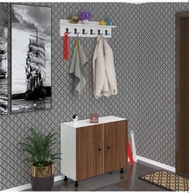 Resim Kenzlife Ayakkabılık Galoş4 Cvzbyz 68 080 32 Kapaklı 4 Raflı 16 Çift Ayakkabı Kapasitesi Ahşap 