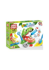 Resim Dinozor Dişçi Oyun Hamur Set + Kum Ev 750 Gr 