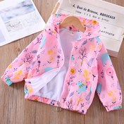 Resim Kızlar Karikatür Desen Rahat Bol Fermuarlı Hoodie Ceket 