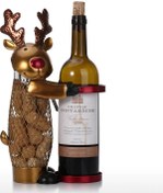 Resim Fosenze Güzel Gövde Alevli Metal Geyik Şarap Rafı, Ev Dekorasyonu, Elden Yapımı El Sanatı, Şarap Fişi Depolama Kutusu Altın 