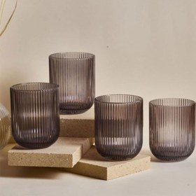 Resim Perotti 14909 İmola 4'lü Cam Bardak - Füme - 275 ml 