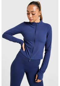 Resim Nike Zenvy Dri-fıt Full-zip Long-sleeve Top Sweatshirt Navy Kadın Fermuarlı Sweatshir Lacivert 